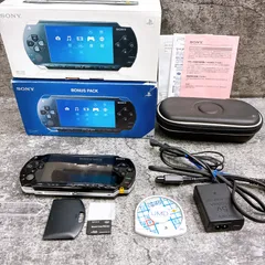 プレイステーションポータブル　PSP-1000 ブラック　バッテリーパックなし　動作品　ボーナスパック
