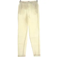 セオリー Theory パンツ テーパード 麻 リネン XS 白 ホワイト ストライプ柄 ドローストリングウエスト 長ズボン /RP ■GY58