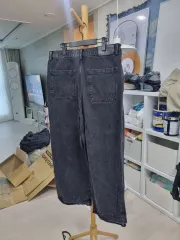 ザラ ブラック デニム ワイド パンツ