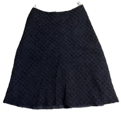  EPOCA  エポカ フレア スカート ミドル ひざ丈 ネイビー レディース 38  【RE342】