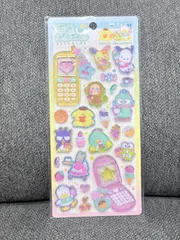 平成はっぴーフォン シール サンリオ キャラクター ぷっくり シール デコ ステッカー 正規品　ハッピーフォン