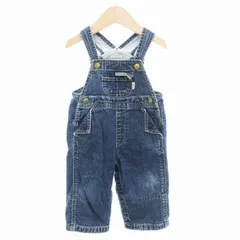 ミキハウス mikihouse デニムオーバーオール オールインワン 刺繍 70 インディゴブルー /GV