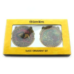 ディズニー Disney 劇団四季 ライオンキング グラスオーナメント 2点セット ステンドグラス シンバ ティモン プンバ ザズー キャラクター 黄 イエロー /MP