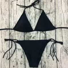 レディース水着 紐 ビキニ Sサイズ ブラック