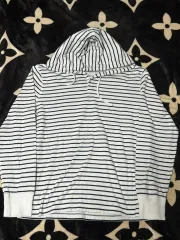 ポロラルフローレン ストライプ フードTシャツ L