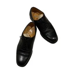  BURBERRY バーバリー ブラックレザー ストレートチップシューズ 24.5cm ビジネスシューズ 革靴　【Z1736】