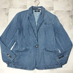 LAUREN RALPH LAUREN　デニム 1B テーラードジャケット　サイズ14 XLサイズ相当　インディゴブルー　1ボタン