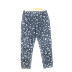 ピーエスポールスミス PS Paul Smith デニムパンツ ジーンズ ワイドテーパード フラワー ジャガード 花柄 総柄 44L 青 インディゴ /AH8 ■GY05