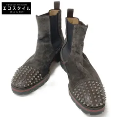 Christian Louboutin クリスチャンルブタン MELON SPIKES FLAT スエード サイドゴア スタッズ ブーツ 41