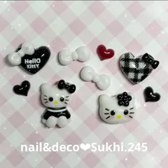 スピード発送！バレンタイン キティネイルパーツ9個セット♡Ｎｏ．245