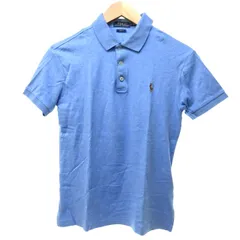 ポロ ラルフローレン POLO RALPH LAUREN ポロシャツ Tシャツ スリムフィット 半袖 コットン ライトブルー S