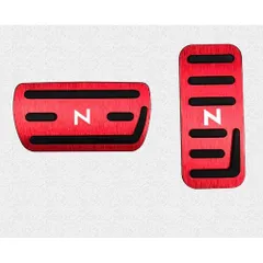 ホンダNシリーズ用 高品質アルミペダルカバー アクセル/ブレーキペダル N-BOX N-WGN N-ONE N-VAN レッド