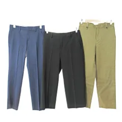 ユナイテッドアローズ UNITED ARROWS 美品 ストレッチ パンツ スラックス 3点 3着 セット おまとめ 36 黒 紺 カーキ 0901