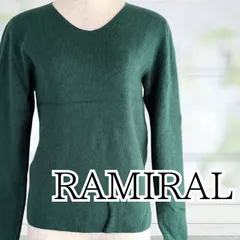 USED RAMIRAL ラウンドネックプルオーバーニット グリーン サイズ36 レディース ラミラル