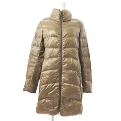 ユニクロ UNIQLO 美品 ウルトラライトダウン コート ジャケット ヘリンボーン M 茶 ブラウン 0813