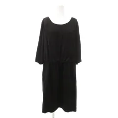 自由区 オンワード樫山 ワンピース 7分袖 黒