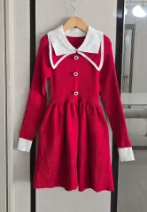 セーラーネック ニットONE PIECE ゆったり 130-140