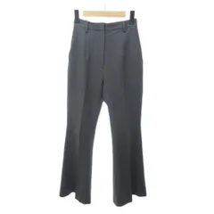 クラネ CLANE 22SS CENTER PRESS SLIM FLARE PANTS スラックス フレアパンツ チャコールグレイ 0 約XS 17110-7022 1208