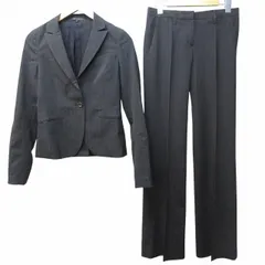 セオリー Theory ストライプ スーツ セットアップ 上下 ジャケット スラックス グレー 約S 約XS IBO77