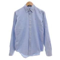 ポロ バイ ラルフローレン Polo by Ralph Lauren ヴィンテージ USA製 シャンブレーシャツ ボタンダウン BD 長袖 20 M規格 青 ブルー /JS IBO77 ☆AA★