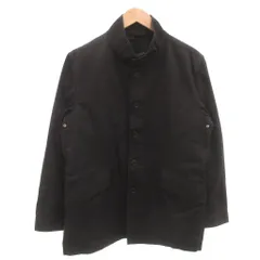 23区 オンワード樫山 スタンドカラー スイングトップ ジャケット 麻 リネン 46 黒 ブラック /YJ ■YHS10