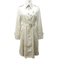 コムサデモード COMME CA DU MODE トレンチコート ジャケット プリーツ シングル ロング 9 約M アイボリー系 IBO85 1212