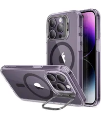 ★ESR iPhone14Pro ケース MagSafe 対応 スタンド付き 角度調整可能 耐衝撃 米軍MIL規格 いphone14pro ケース 3WAY置き HaloLock搭載 カメラリング 傷防止背面 ストラップホール付き パープル