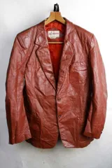 1970年代 chessking チェスキング レザー テーラードジャケット【46】（【XXL】相当）ライダース レザージャケット【古着】【中古】【メンズ】【レディース】【ヴィンテージ】 【ビンテージ】アメカジ バイク バイカー 70's 70s 80年代