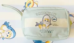 【モフサンド】サメにゃん☆ダブルポケット♪持ち手付きポーチ