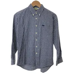McGREGOR　チェックシャツ　90s vintage　90年代　OLD　長袖　トップス　ボタンダウン　胸ポケット　ワンポイント　刺しゅう　シアサッカー　古着