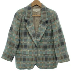 Christian Dior　テーラードジャケット　ウールジャケット　シングルボタン　チェック　古着