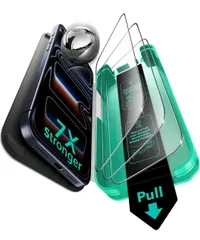 ★ESR iPhone 17 Pro ガラスフィルム 3枚 9H越え 7倍強化 米軍規格航空材料 自動吸着 指紋防止 AR反射防止 超鮮明な画質 高光沢 気泡無し 目に優しい 飛散防止保護 自動除塵 高耐久