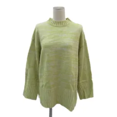 アズールバイマウジー AZUL by moussy ニット セーター 長袖 クルーネック F 黄緑 ライトグリーン /SY2 ■GY59