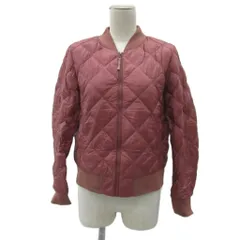 ユニクロ UNIQLO ウルトラライトダウンジャケット M くすみレッド 収納袋付き ジップアップ ミドル丈 /YS3 ■GY61