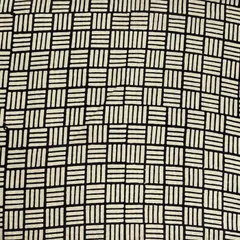 インド ブロックプリント生地 [50cm単位切売] バグルー モノクロ メッシュ チェック 網目 SA IF0442