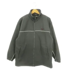 ミチコロンドンジーンズ MICHIKO LONDON JEANS スタンドカラージャケット M グレー 長袖 内側フリース ラインデザイン /MN31 ■GY58