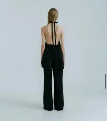 (Oef オイエフ) ホルターネック ミニ ドレス - ブラック