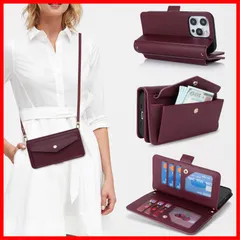 【Hamany】 対応 iPhone 13 pro max ケース 手帳型 スマホ ショルダー アイホン13プロマックスケース カード収納 大容量 スマホケース iphone 13 pro max スタンド機能 財布型 耐衝撃 耐久性 全面保護 女性 肩がけ