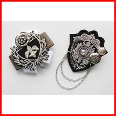 ヴィルシーナ エンブレムブローチ ワッペンブローチ 服や帽子などの小物のアクセントに レディース メンズ アクセサリー ☆ 2個セット/Ｖ472