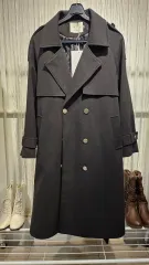 新品 ハイクオリティ ブラックキルティングコート