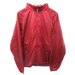 オークリー OAKLEY タグ付き 00s ピットジャケット ブルゾン ナイロンジャケット 赤タグ ワンポイントロゴ フード付き 赤 レッド Mサイズ IBO71