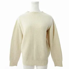 ドゥロワー Drawer 近年 9Gウールカシミヤアゼ編みニット セーター カシミヤ混 リブ 長袖 1 約S ベージュ IBO65 1206