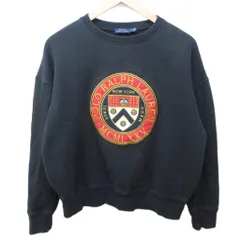 ポロ ラルフローレン POLO RALPH LAUREN ロゴ エンブレム トレーナー スウェットシャツ 刺繍 S 黒 ブラック IBO85 1207