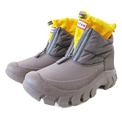 ハンター HUNTER イントレピッド ジップ アンクル スノーブーツ 8 25cm ブラウン 茶 C172912