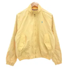 ポロ ラルフローレン POLO RALPH LAUREN 90s ヴィンテージ スイングトップ ジャケット M ロゴ 刺繍 ジップアップ 黄 イエロー /AE