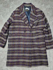 イッミシャ CHECK ウール コート