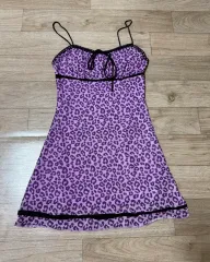 Delias 紫 レオパード スリップ ONE PIECE