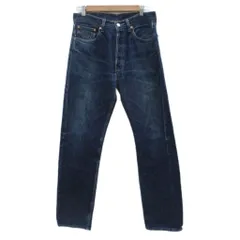 リーバイス Levi's 501 デニムパンツ ジーンズ ストレート ロング丈 ウォッシュ加工 W33 L36 青 /SM23 ■GY61
