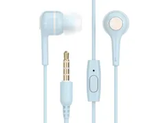 【新品・2営業日で発送】オウルテック リモコン・マイク付きカナルタイプイヤホン パウダーブルー(OWL-EPMC04-BL)