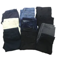 ユニクロ UNIQLO 10点セット パンツ ボトムス デニム ジーンズ スウェットパンツ まとめ売り 衣類 福袋 大量 普段使い シンプル 通年 M～XL マルチカラー /KW ■GY61